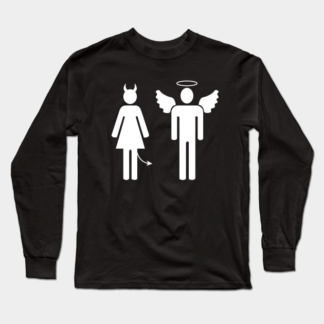 Angel and demon couple Long Sleeve T-Shirt by Créa'RiBo